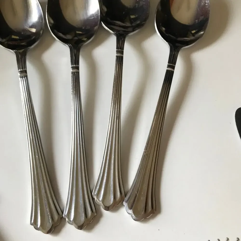 Estia DORIAN stainless ribbed glossy flatware bundle (15 pieces)